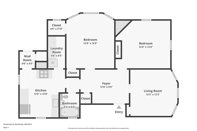 $2,800 | 16 Gannett Street, Unit 1, Boston, MA 02121