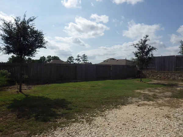 a backyard of a house
