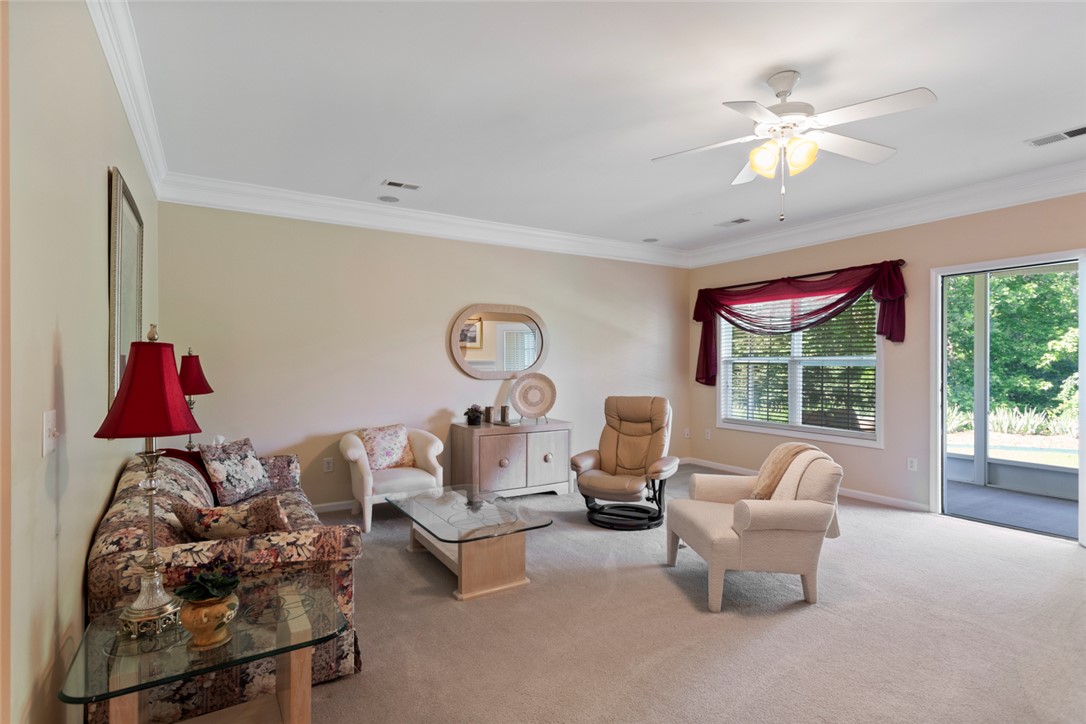 704 Nottingham Court Seneca, SC 29672 - Photo 3 of 48 Living Room with view of the back yard.
