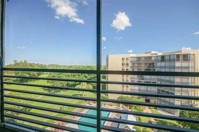 a view of a city from a balcony