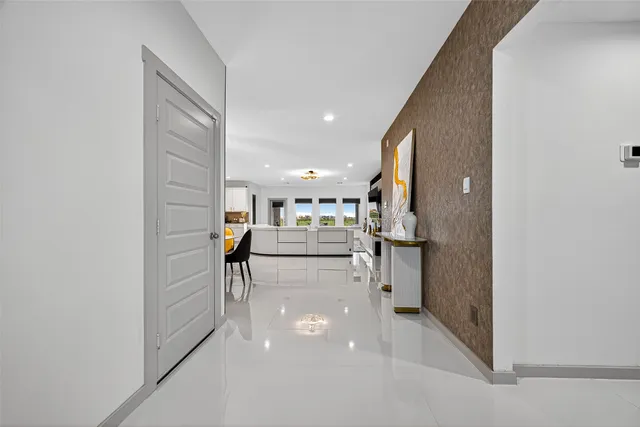 a view of a kitchen and dining room