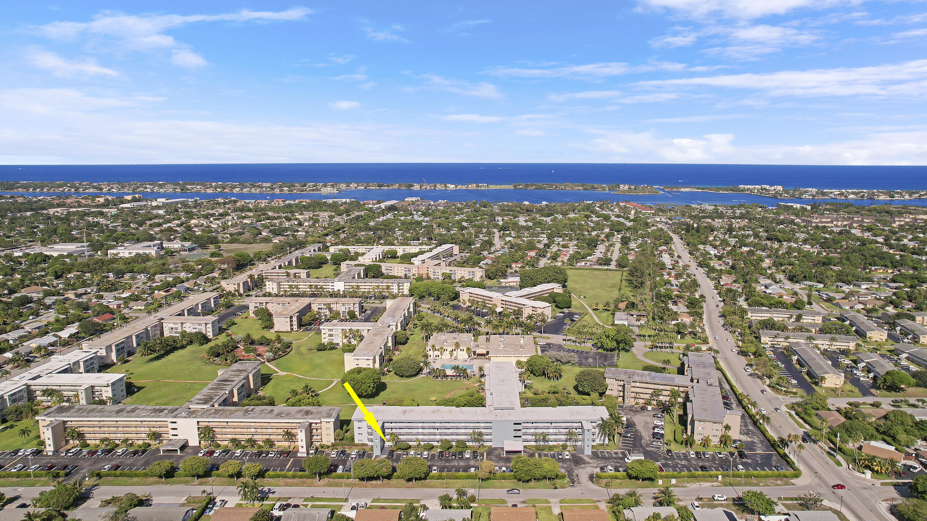 an aerial view of a city