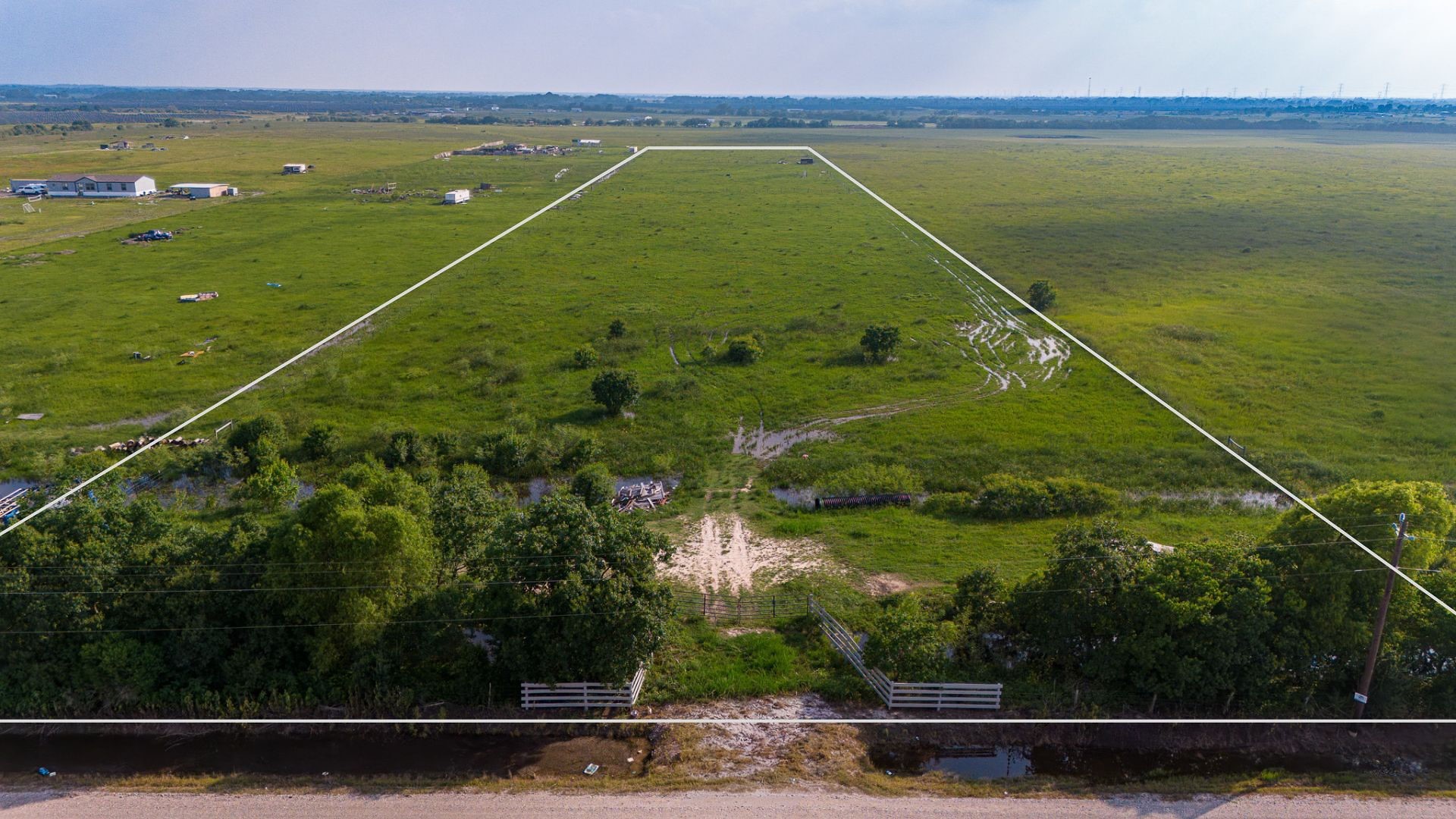 Scattered trees near the front of the property