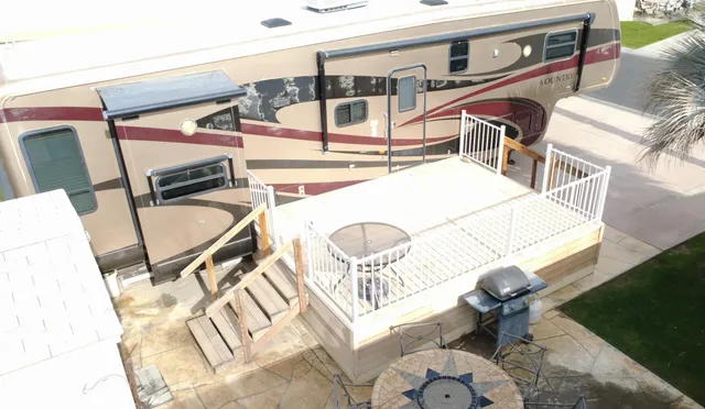 a house with a table and chairs