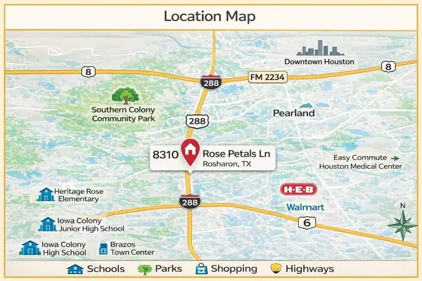 $2,250 | 8310 Rose Petals Lane, Rosharon, TX 77583