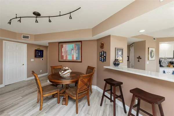 a large kitchen with lots of counter space