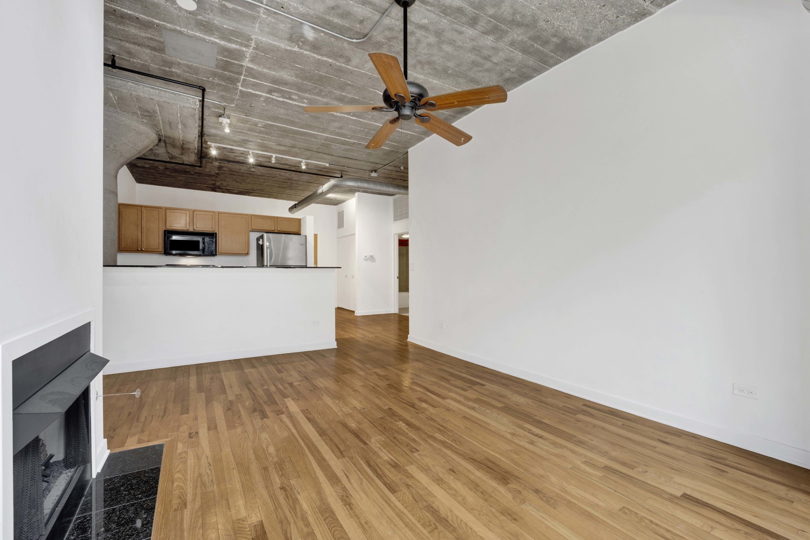 1151 West 14th Place, Unit 209 Chicago, IL 60608 - Photo 8 of 17 a view of a room with wooden floor