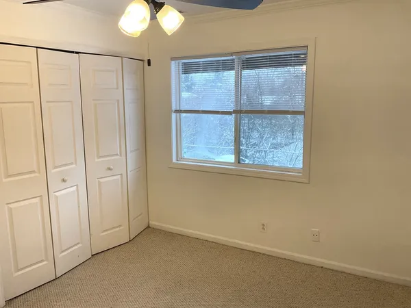 an empty room with a window