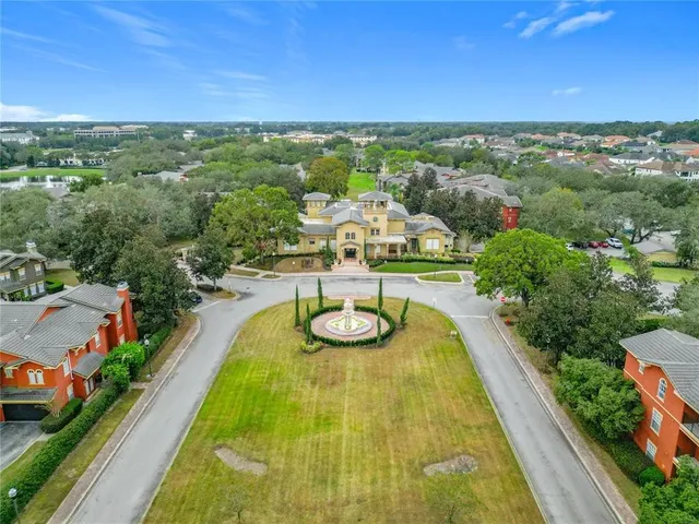a view of a swimming pool with a balcony
