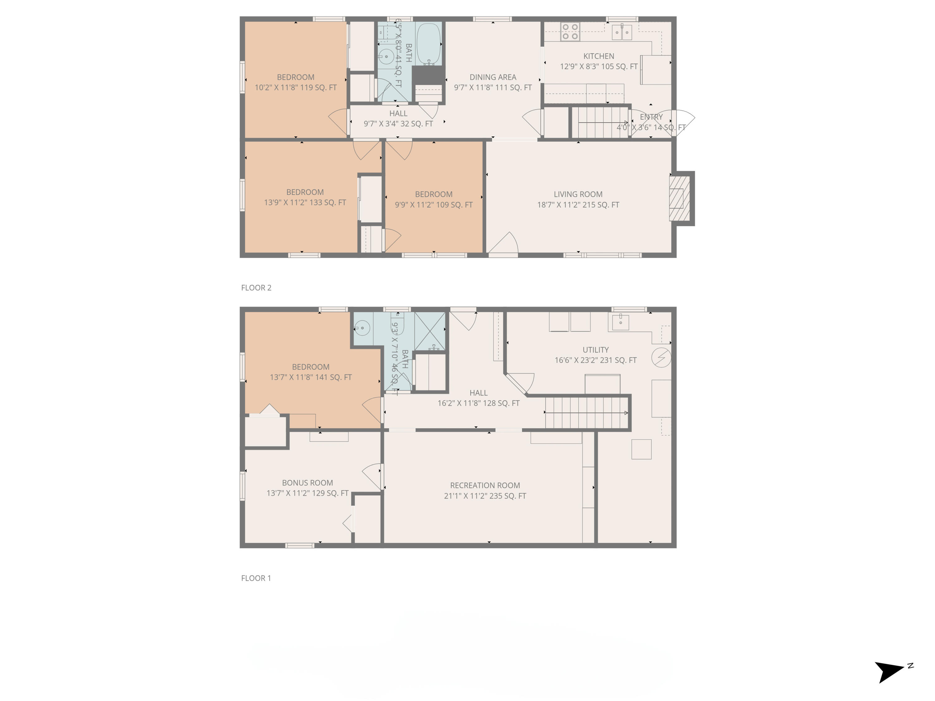 519 Doyle Street Salem, VA 24153 - Photo 4 of 40 a picture of a floor plan