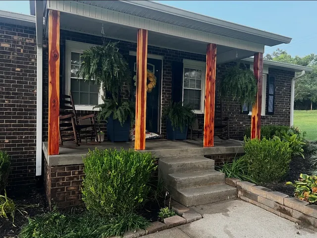front view of a house with a porch