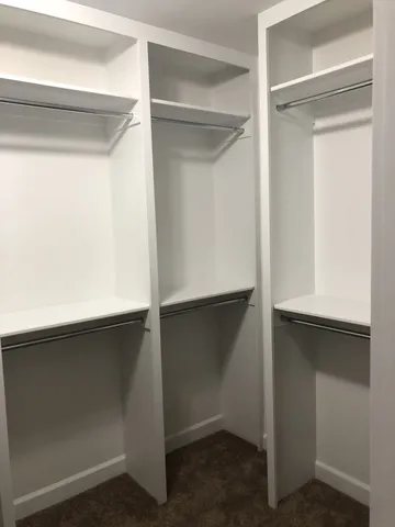 a close view of closet