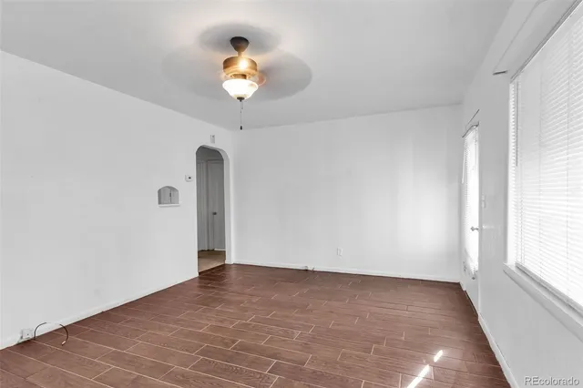 an empty room with a window