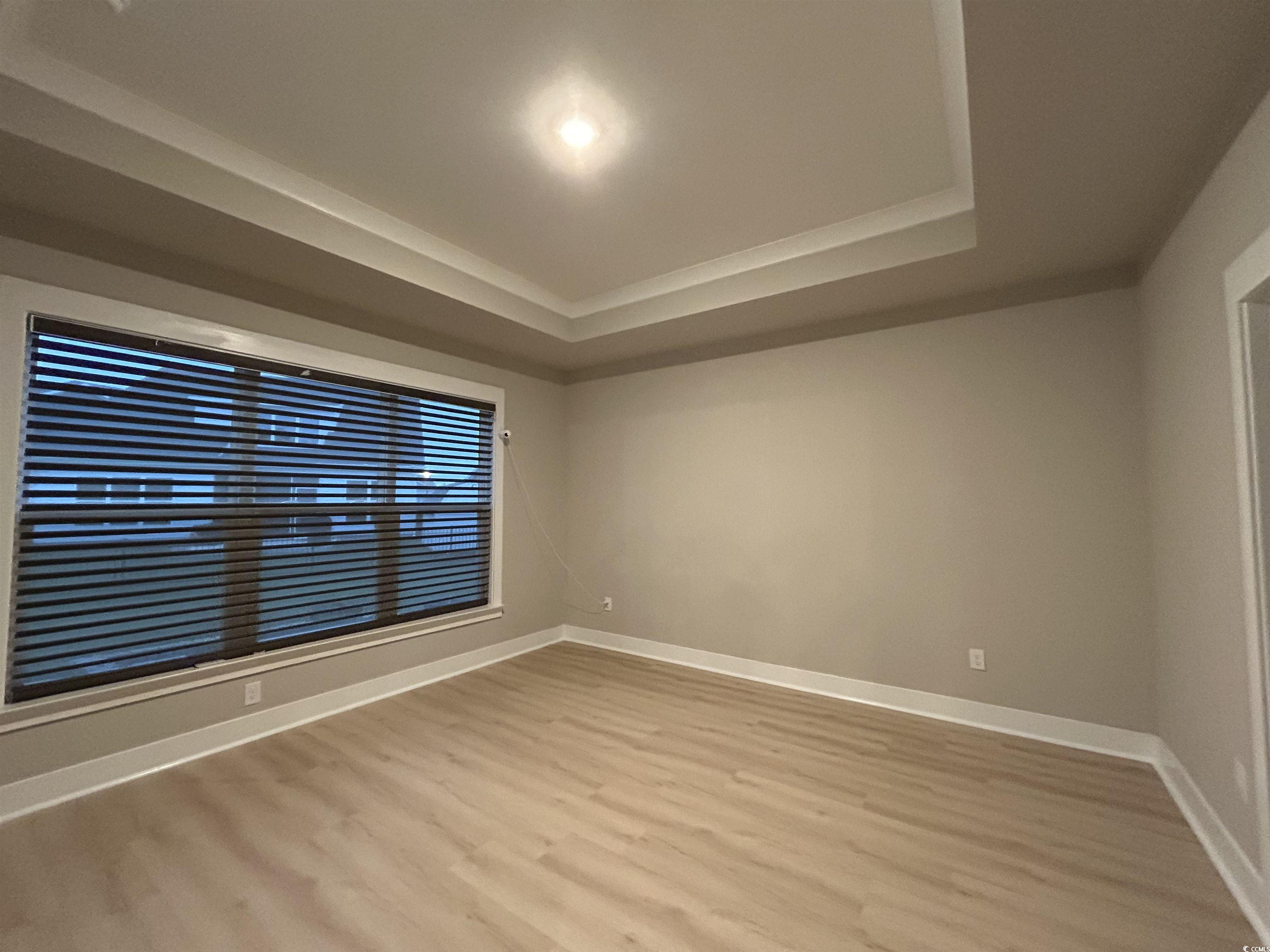 2108 Ballast Court Myrtle Beach, SC 29579 - Photo 18 of 37 Empty room with light wood finished floors and a raised ceiling