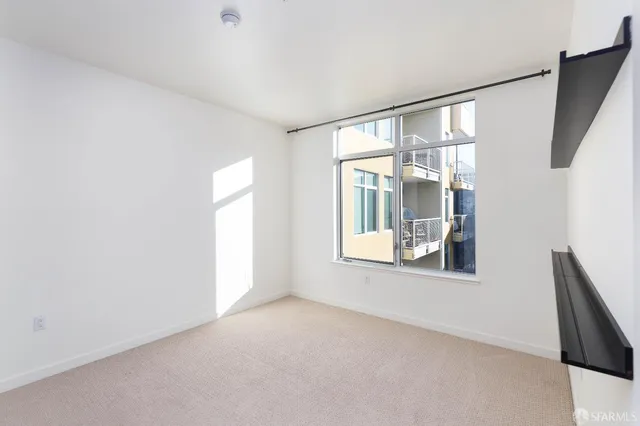 an empty room with a window