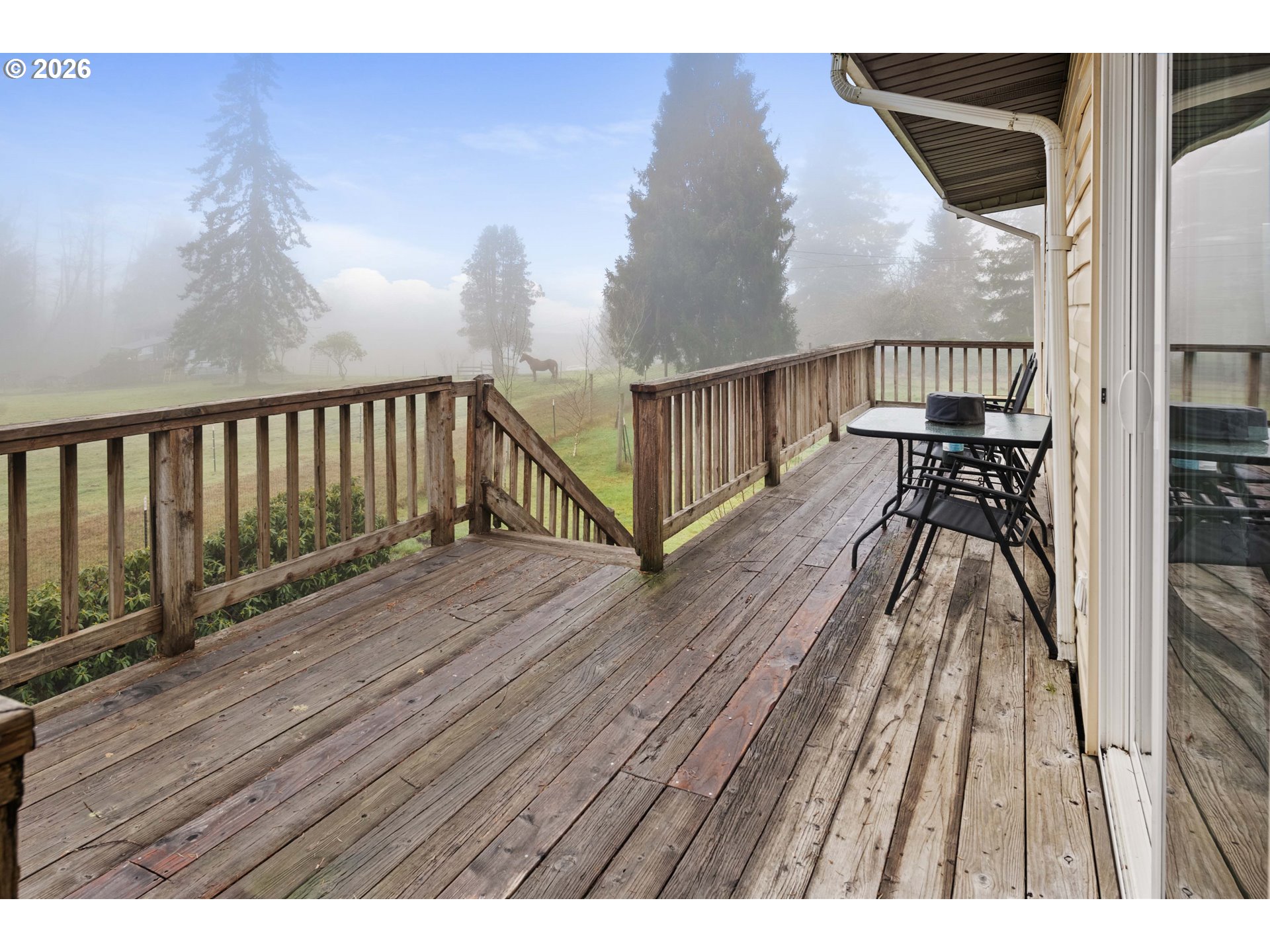 91614 George Hill Road Astoria, OR 97103 - Photo 14 of 44 a view of balcony with wooden floor