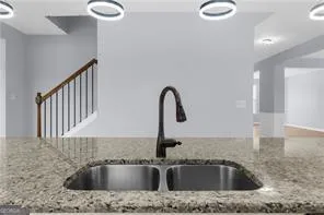 a close view of sink and tap