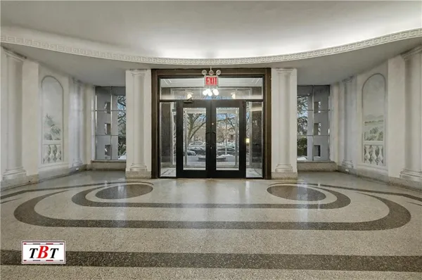 a view of front door with couch