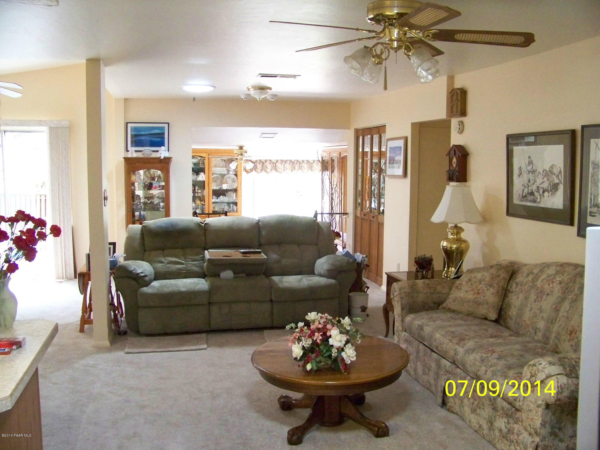 great room open to kitchen