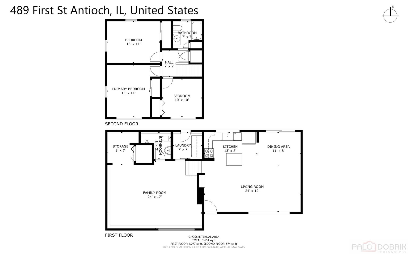 489 1st Street Antioch, IL 60002 - Photo 25 of 33 a picture of a floor plan
