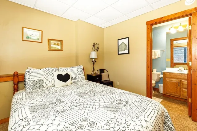 a bedroom with furniture and a window