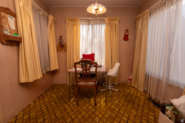 160 North 100 W Street Beaver, UT 84713 - Photo 16 of 36 Living area with a chandelier and baseboards