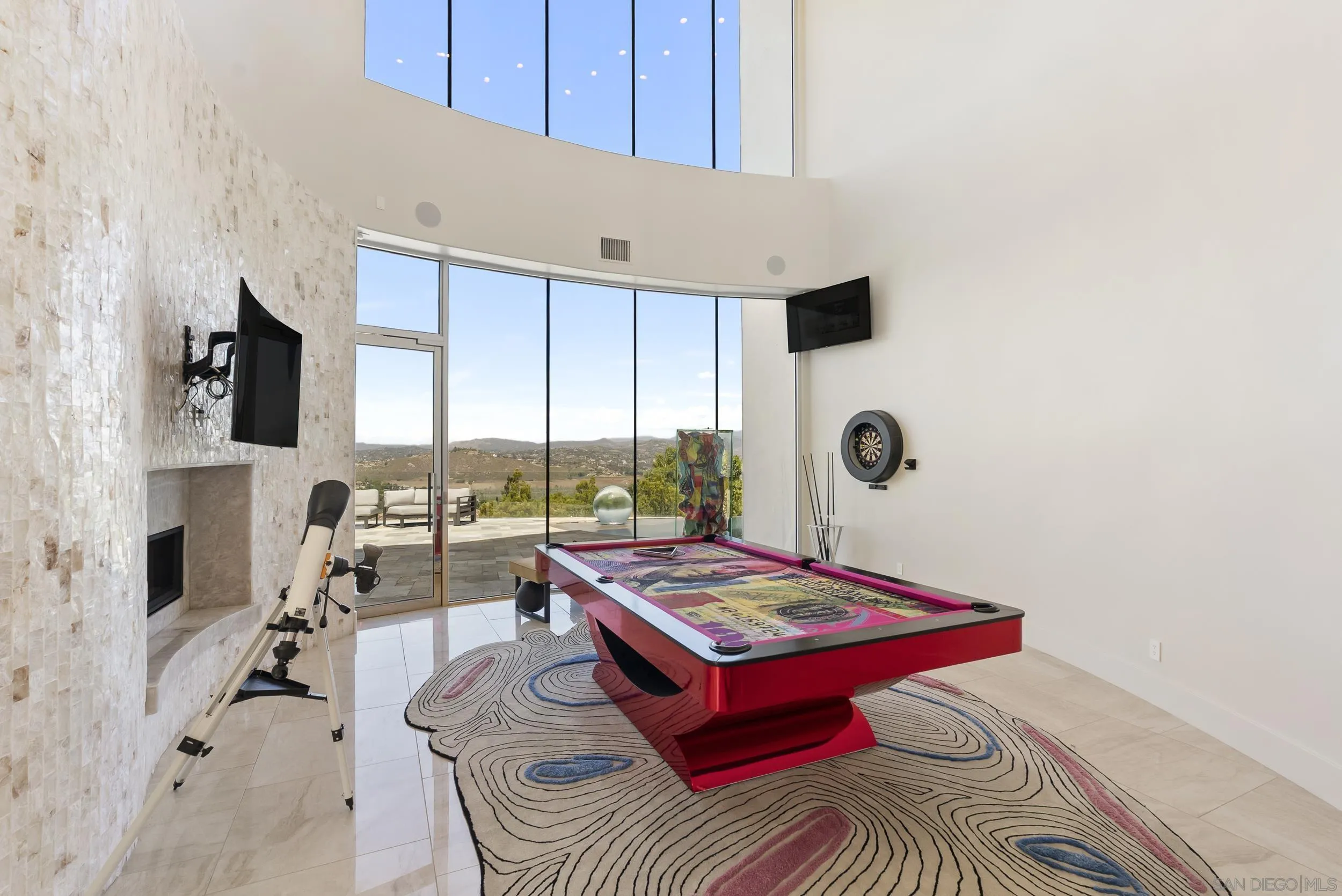 13220 Highlands Ranch Road Poway, CA 92064 - Photo 17 of 44 a living room with furniture a flat screen tv and a floor to ceiling window