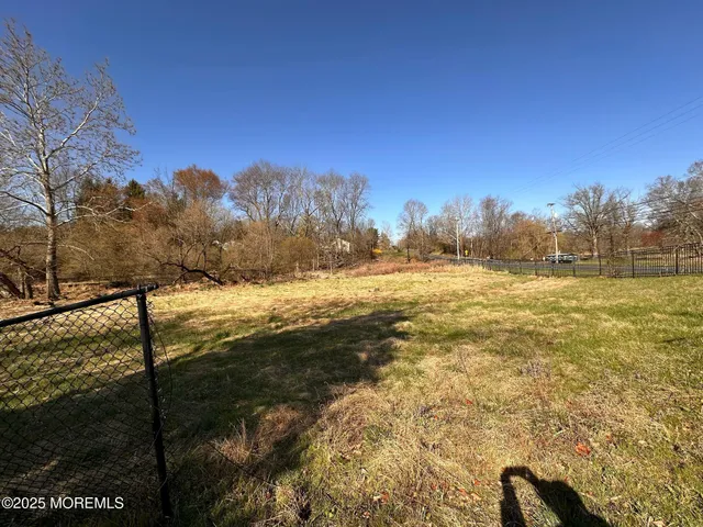 a view of backyard of house