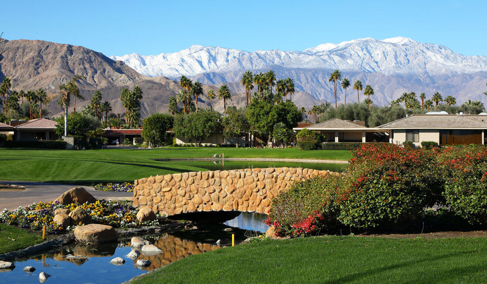 88 Princeton Drive Rancho Mirage, CA 92270 - Photo 34 of 37 a view of a lake with a mountain in the background