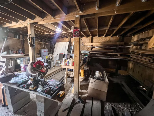 a view of storage and utility room