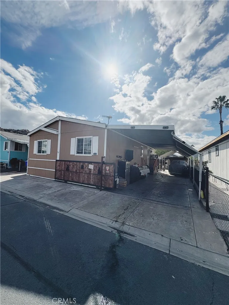 a view of backyard of house