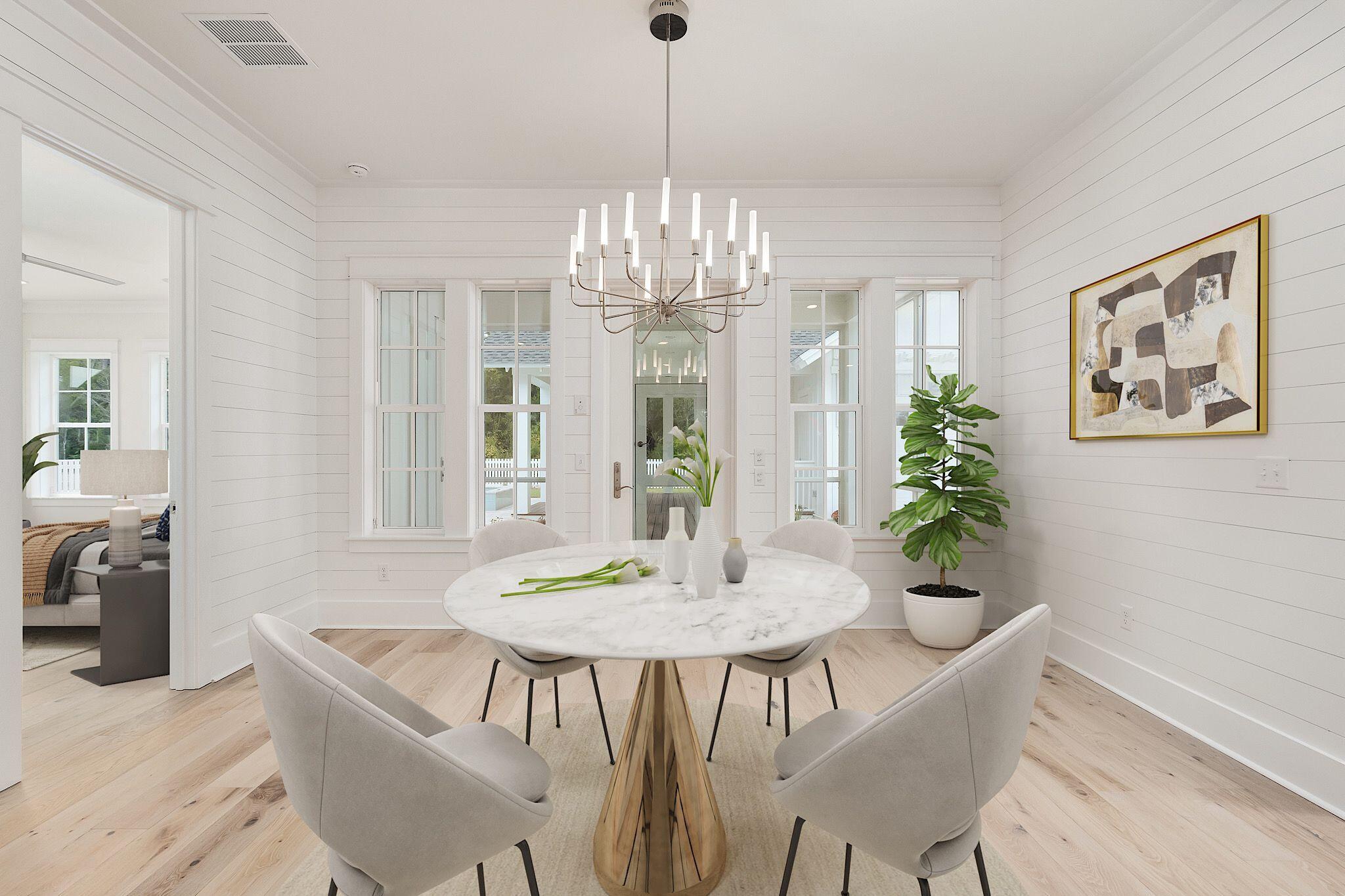 235 Needle Cast Ln Inlet Beach Inlet Beach, FL 32461 - Photo 13 of 58 a view of a dining room with furniture and chandelier