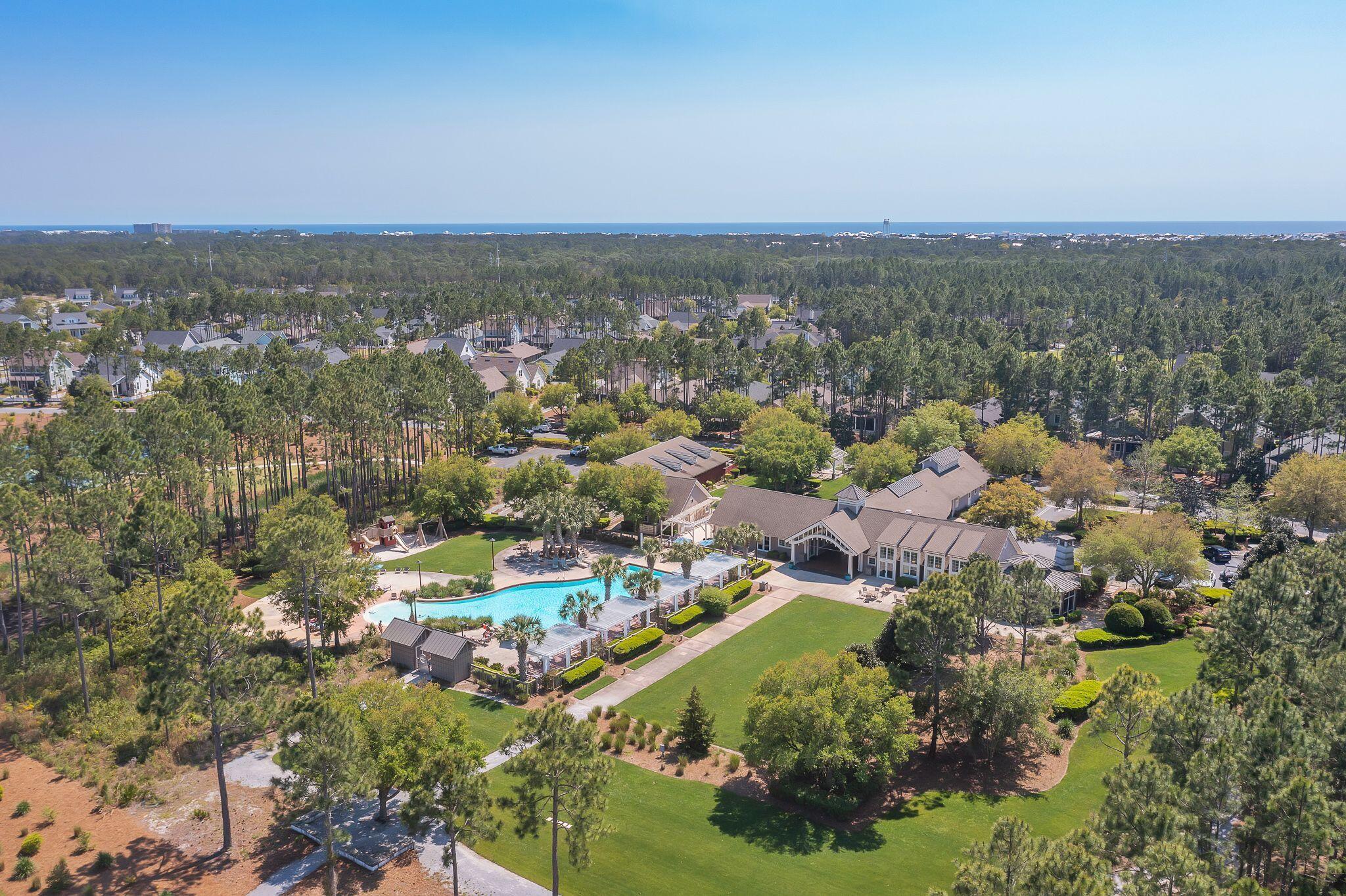 235 Needle Cast Ln Inlet Beach Inlet Beach, FL 32461 - Photo 54 of 58 an aerial view of residential houses with outdoor space and trees