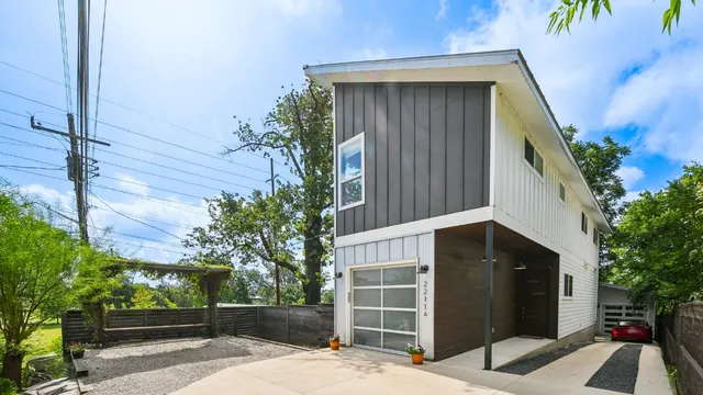a house view with a outdoor space