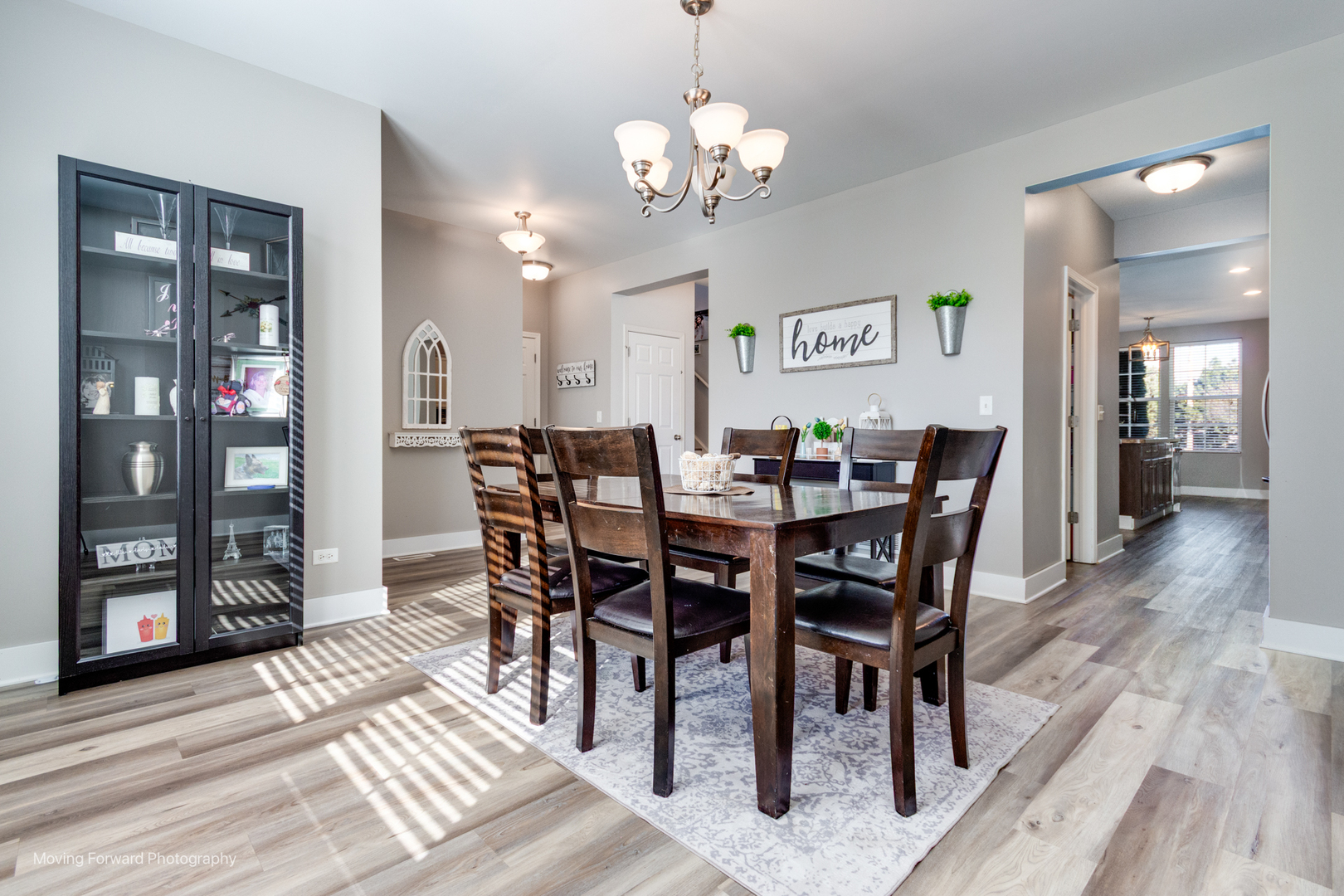 25420 Springview Court Plainfield, IL 60586 - Photo 3 of 26 a view of a dining room with furniture and wooden floor