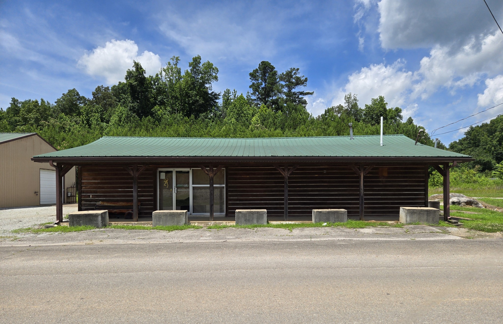 a front view of a house having yard