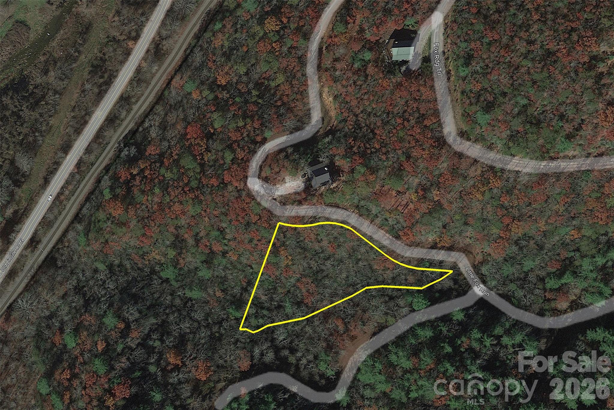 a aerial view of a backyard