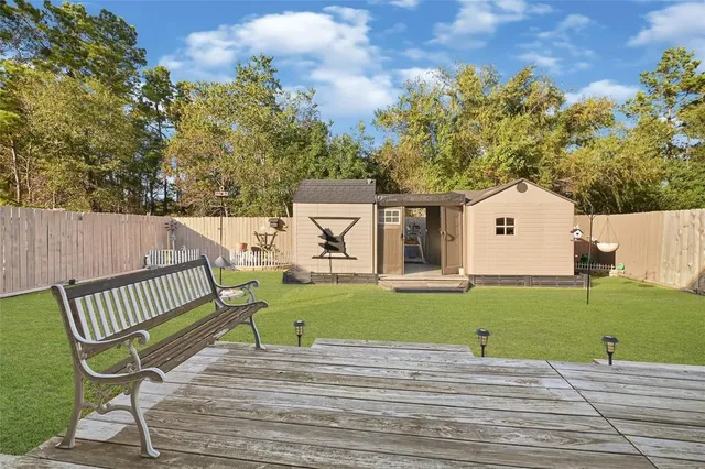 a view of a lake with houses