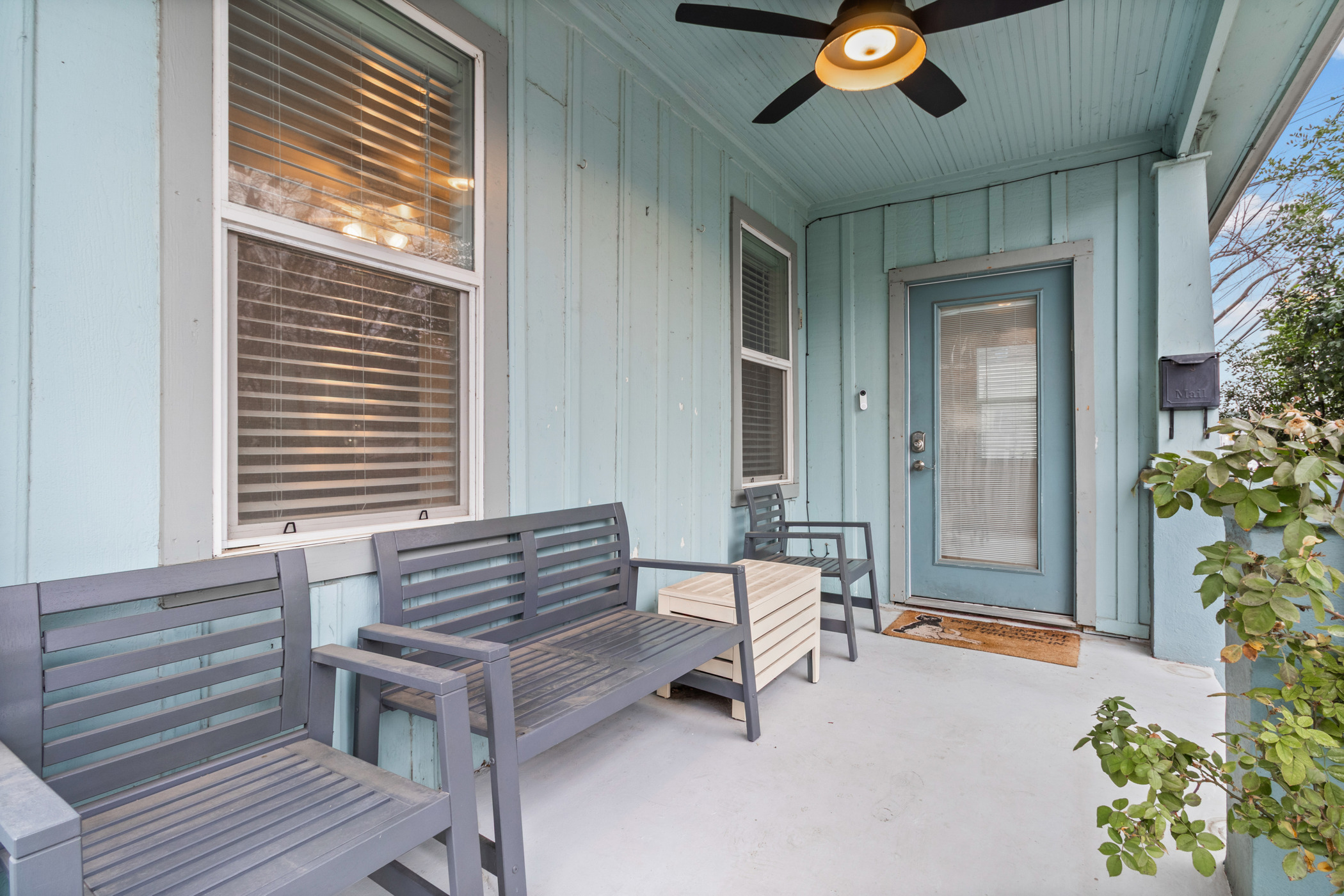 84 Waller Street Austin, TX 78702 - Photo 3 of 22 View of patio with a ceiling fan