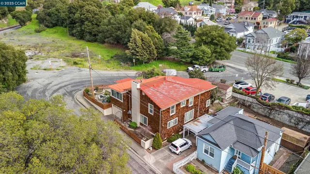 an aerial view of multiple house