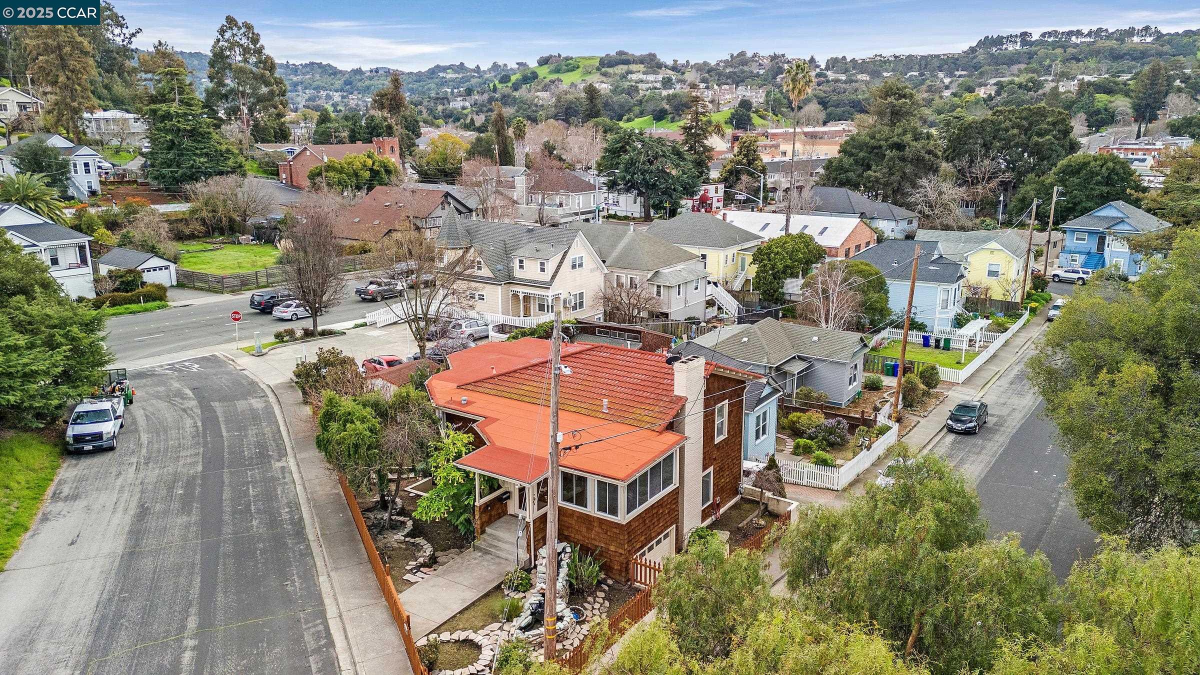 2581 Charles Avenue Pinole, CA 94564 - Photo 49 of 50 an aerial view of a swimming pool patio and mountain view