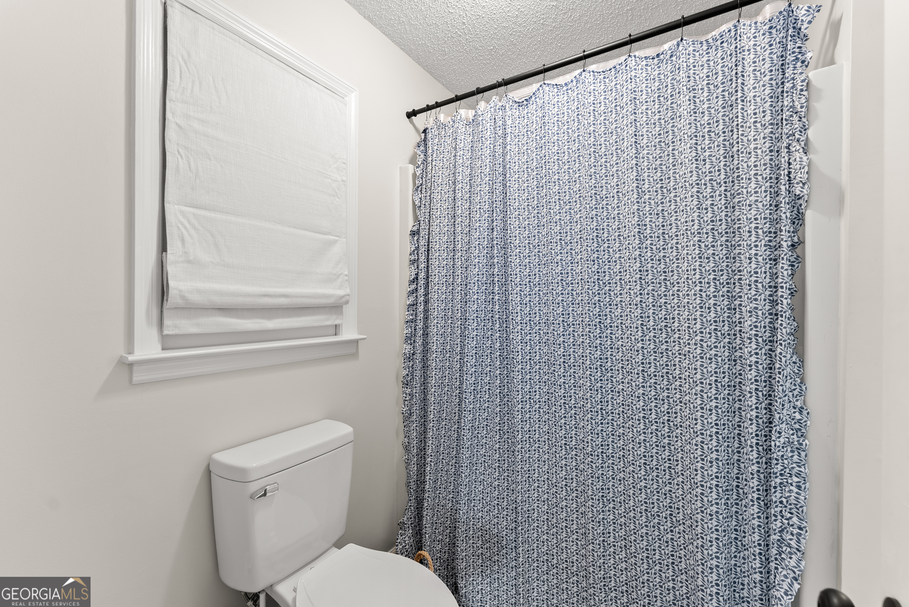 1165 Antioch Campground Road Gainesville, GA 30506 - Photo 29 of 65 a white toilet sitting next to a shower curtain