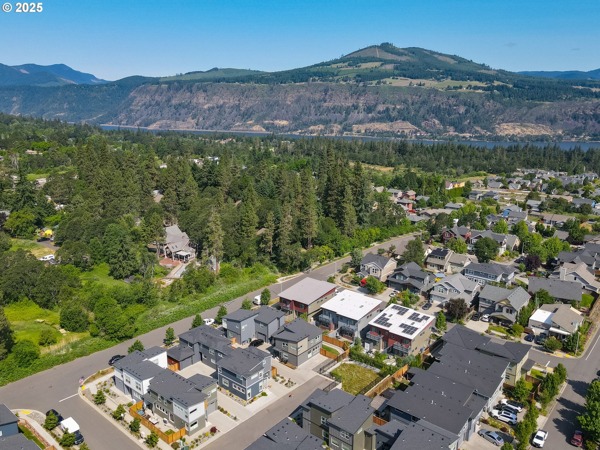 1221 30th Street Hood River, OR 97031 - Photo 7 of 46 an aerial view of residential house with outdoor space and mountain view