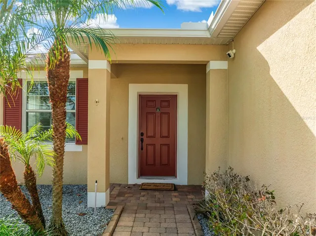 a view of front door of house