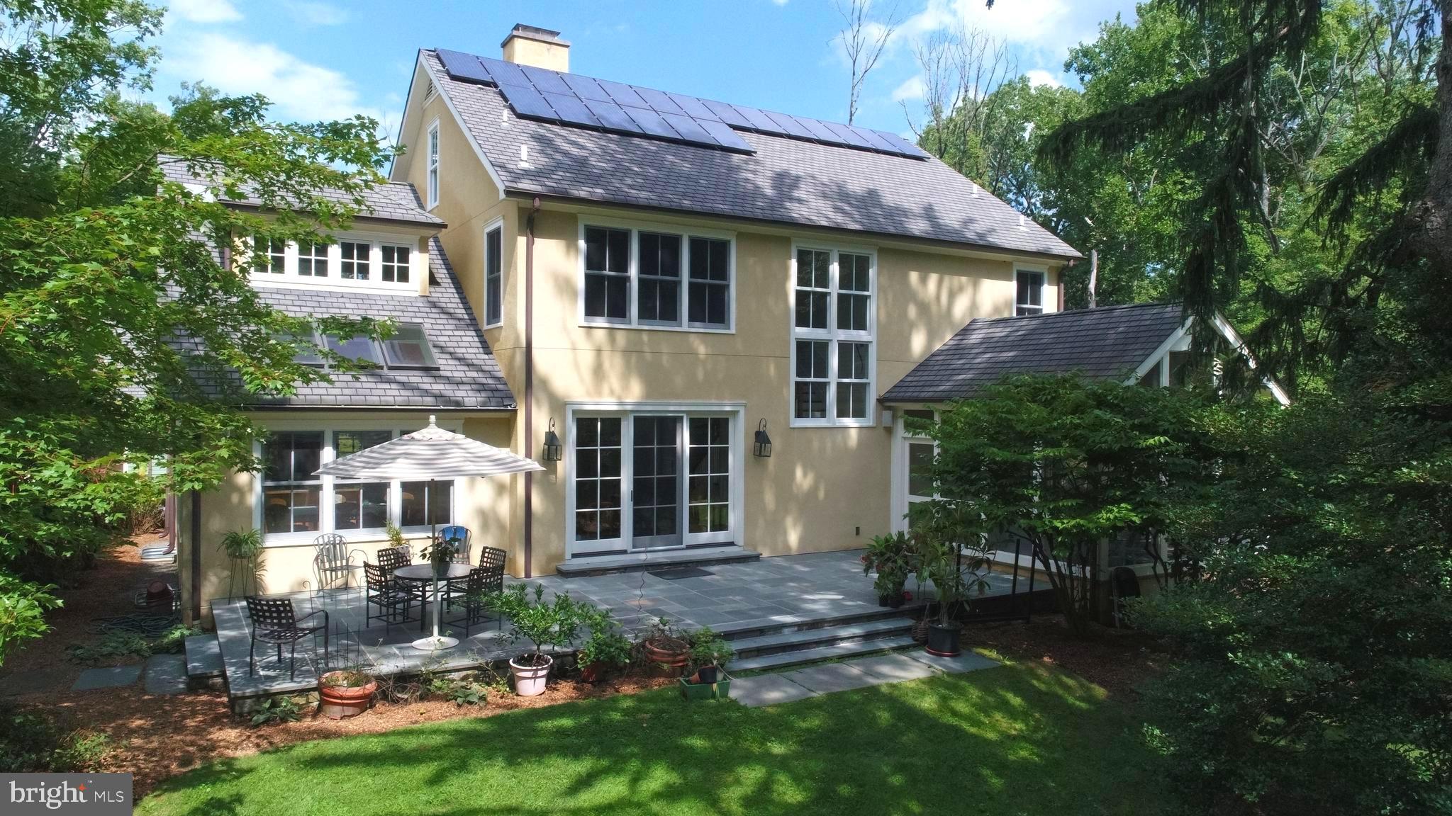 350 State Road Princeton, NJ 08540 - Photo 2 of 43 Rear exterior with blue stone patios.