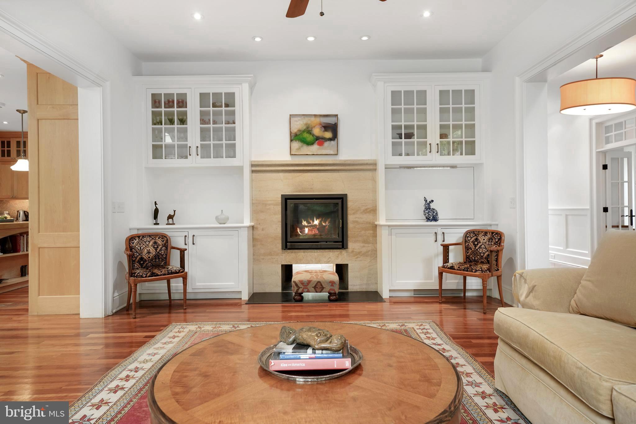350 State Road Princeton, NJ 08540 - Photo 13 of 43 Fireplace #1- family room with wood pass through.
