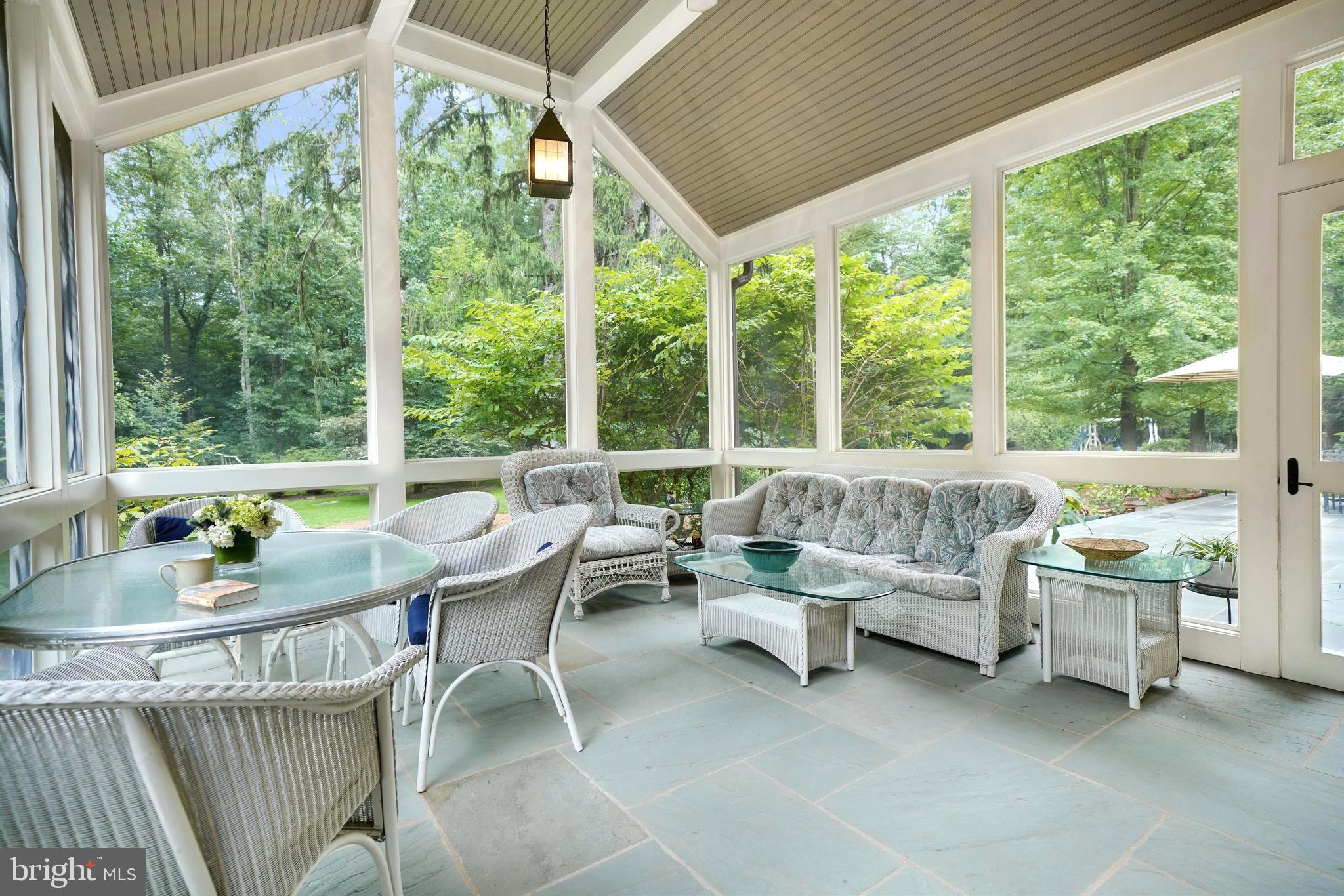350 State Road Princeton, NJ 08540 - Photo 19 of 43 Screened porch off living room-door to patio..