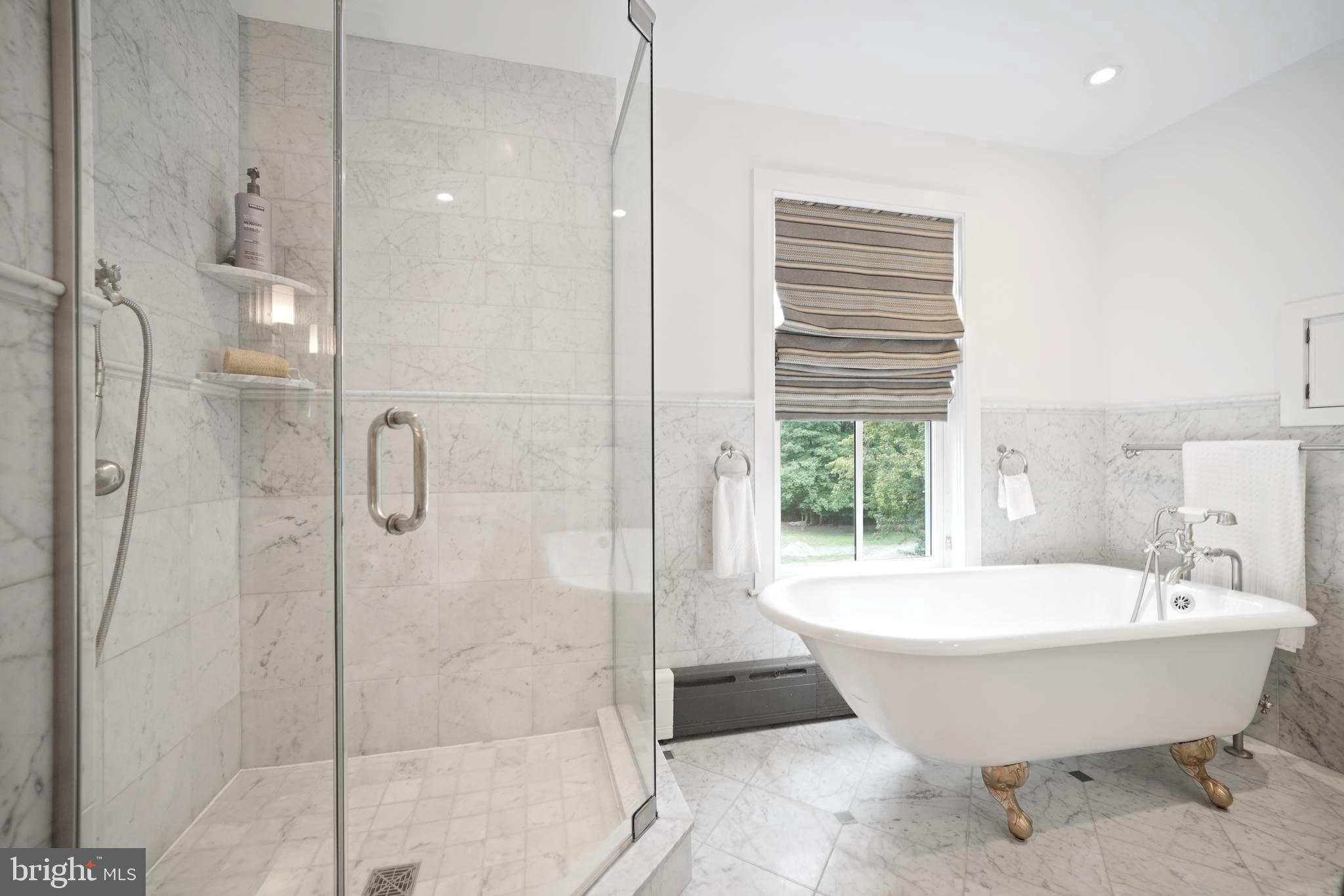 350 State Road Princeton, NJ 08540 - Photo 26 of 43 Shower and claw cast iron tub.
