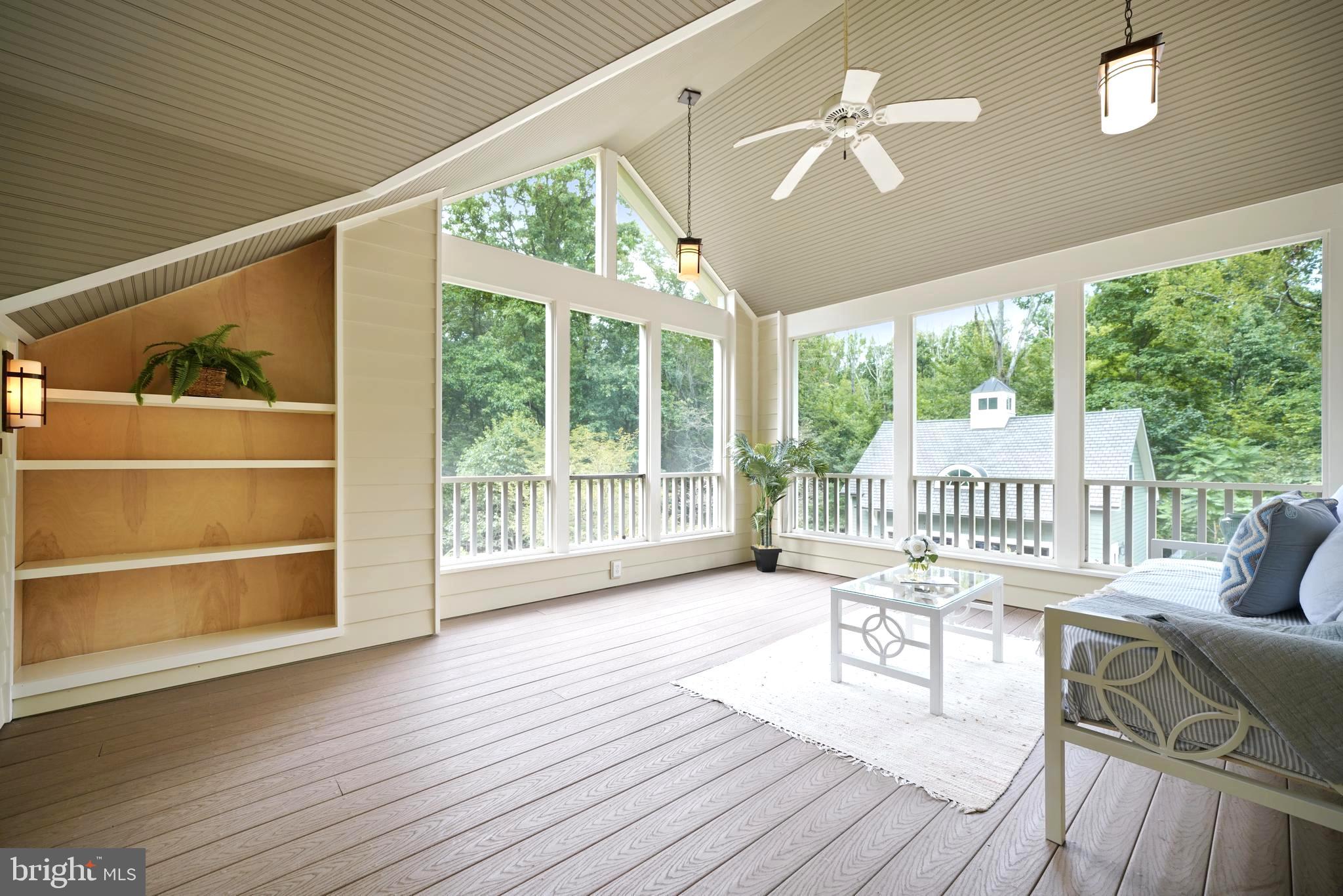 350 State Road Princeton, NJ 08540 - Photo 27 of 43 Summer porch off master bedroom with built-ins.