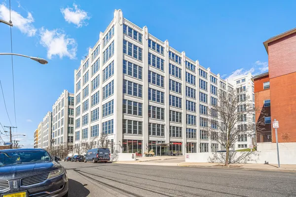 a front view of a building